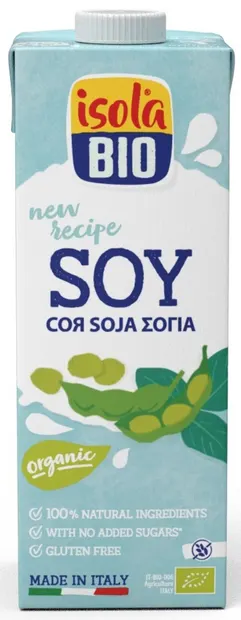 Băutură organică din soia, fără gluten, 1 l, Isola Bio