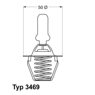 Termostat, lichid racire WAHLER 3469.91D