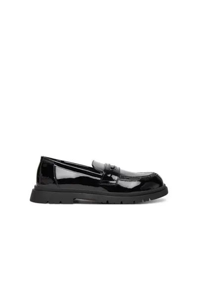 Mocasini copii piele ecologica - negru - model fetite