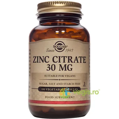 Zinc Citrate 30mg 100cps vegetale
