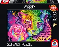 Puzzle Schmidt din 1000 de piese - Leopard neon
