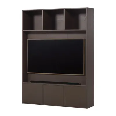 Set TV maro închis din lemn de pin 160x215x40 cm Meggy – WOOOD