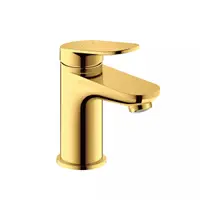 Baterie lavoar Duravit Wave WA1010002034, marime S, cartus ceramic, monocomanda, 137 mm, Auriu lucios