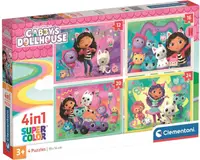 Puzzle pentru copii Clementoni 4 în 1 - Casa de păpuși a lui Gabi