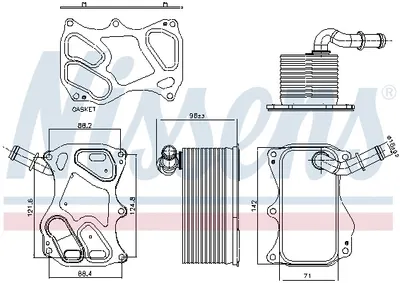 Radiator ulei termoflot potrivit MERCEDES C (A205), C (C204), C (C205), C T-MODEL (S205), C (W204), C (W205), CLS (C218), CLS SHOOTING BRAKE (X218), E (A207), E (A238), E (C207), E (C238) 3.0-3.5H 06.