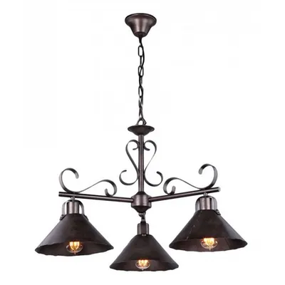 Lampa suspendata House Iron,3 x E27, 230V, D.75cm,H.48 cm,Maro inchis