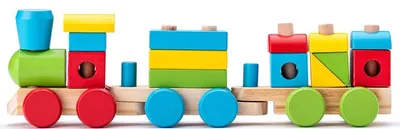 Tren didactic din lemn Woody