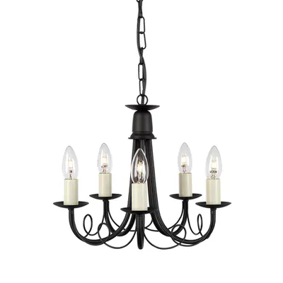 Corp de iluminat suspendat, lustra Minster 5 Light Chandelier – Black