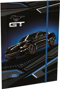 Dosar cu bandă elastică Lizzy Card Ford Black - A4