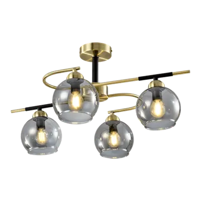 Bill Candelabru 4xe14 Mat Negru/bronz