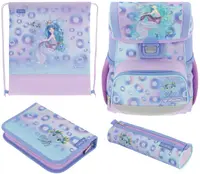 Set școlar Herlitz Loop Plus - Mystic Mermaid, ghiozdan două penare și un săculeț