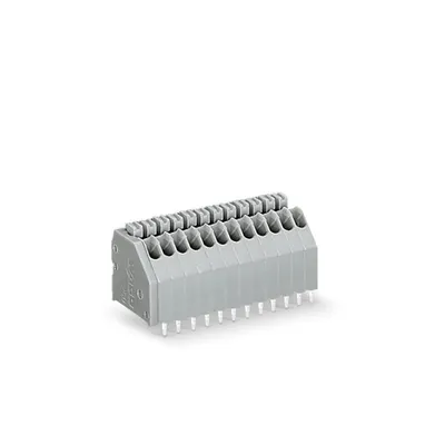 PCB terminal block; push-button; 0.5 mm²; Pin spacing 2.5 mm; 9-pole; Push-in CAGE CLAMP®; 0,50 mm²; gray