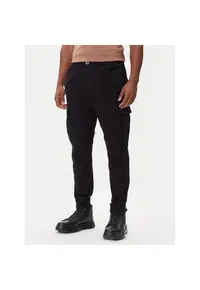 Pantaloni sport barbati - bumbac/elastan - negru