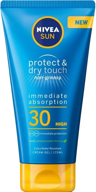 Nivea Sun Cremă-gel cu protecție solară Protect & Dry Touch, SPF30, 175 ml