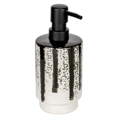 Dozator de săpun lichid alb-negru din ceramică 340 ml Subiza – Wenko