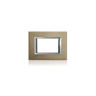 Placa Ornament 3 Module Brushed Titanium Bticino Axolute