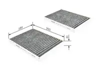 Filtru habitaclu C.A. BOSCH 1 987 432 438