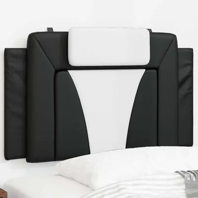 vidaXL Pernă pentru tăblie pat, Viana, negru și alb, 80 cm, piele artificială