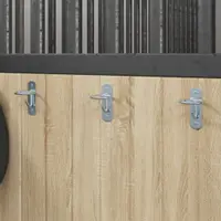 vidaXL Cârlige de găleată 3 buc., argintiu, oțel galvanizat, de perete