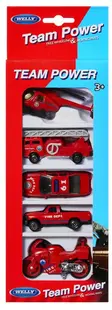 Set pentru joc Welly Team Power - Stație de pompieri, 5 piese