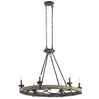 Corp de iluminat suspendat, lustra Taulbee 6 Light Oval Chandelier