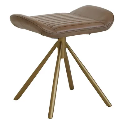 Taburet gri cu tapițerie din piele Buffalo – Premier Housewares