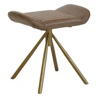 Taburet gri cu tapițerie din piele Buffalo – Premier Housewares