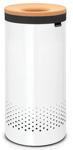 Coș de rufe Brabantia - 35 l, alb, capac din plută