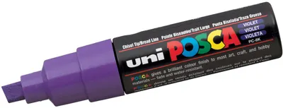 Marker permanent cu un varf tesit Uni Posca - PC-8K, 8 mm, mov