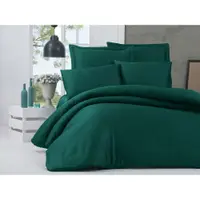 Lenjerie de pat din bumbac satinat Alisa, 140 x 200 cm, verde