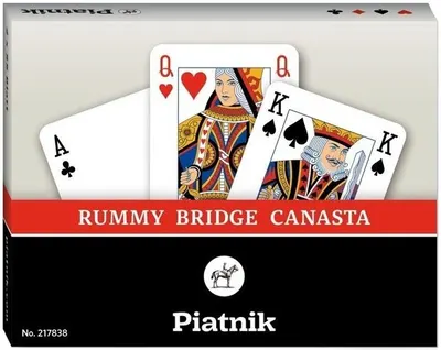 Cărți de joc Piatnik - 2 pachete, Remi, Bridge, Canasta
