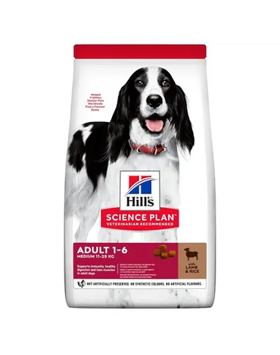 HILL'S Science Plan Canine Adult Medium Lamb & Rice 18 kg Hrana uscata caini de talie medie, cu miel si orez