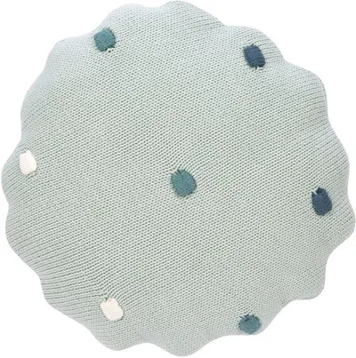 Pernă tricotată Lassig - Dots, 25 x 25 cm, mentă