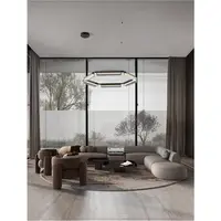 Lampa suspendata APNEA Triac Dimabil Nisipiu Negru & Auriu Metal Gri Sticla LED 61 Wat 220-240 Volt 6646Lm 3000K IP20