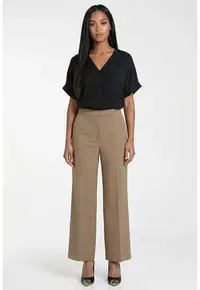 Bluza dama - M1321 - neagra - croiala clasica - decolteu in V - material 100% poliester
