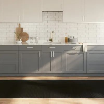Gossi covor dreptunghiular, negru, 100x300 cm, bambus