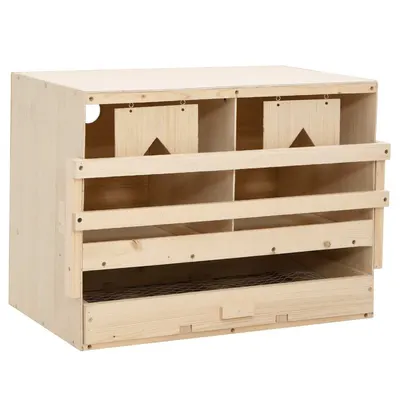 vidaXL Cuibar găini cu 2 compartimente, 63x40x45 cm, lemn masiv pin