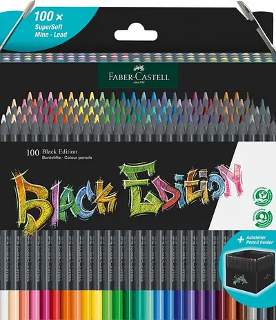 Set de creioane Faber-Castell Black Edition - 100 de culori