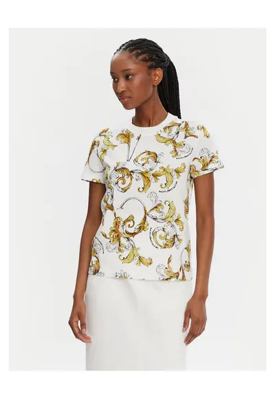 Tricou dama alb - bumbac cu model