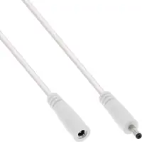 Cablu prelungitor de alimentare DC 3.5x1.35mm T-M 2m Alb, InLine IL26902H