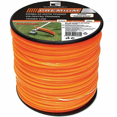 Corzi pentru trimmer moto Premium - Pătrate, 2.4 mm x 100 m