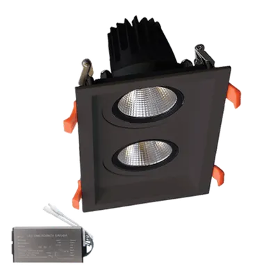 Spot Led Dublu 2x30w 230v 4000k Bl+kit Emergenta