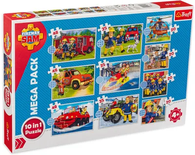 Puzzle Trefl 10 în 1 - Pompierul Sam
