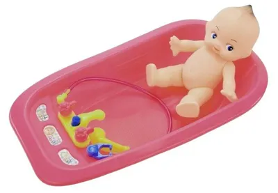 Set pentru bebeluși în cadă cu duș Raya Toys - Baia mică