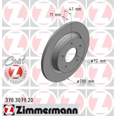Disc frana ZIMMERMANN 370.3079.20