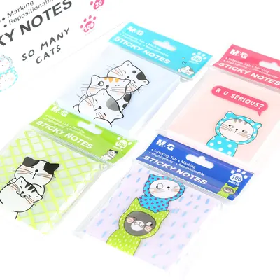 Notițe autoadezive M&G So Many Cats - 100 foi, 76x76 mm