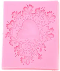 Mold din silicon (formă) Em Art – Inimă cu ornamente, 108 x 133 x 10 mm