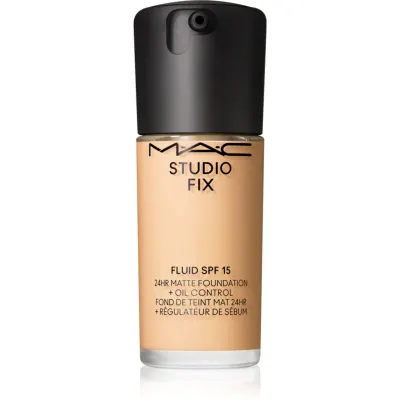 MAC Cosmetics Studio Fix Fluid SPF 15 24HR Matte Foundation + Oil Control machiaj cu efect matifiant SPF 15 culoare NC15 30 ml