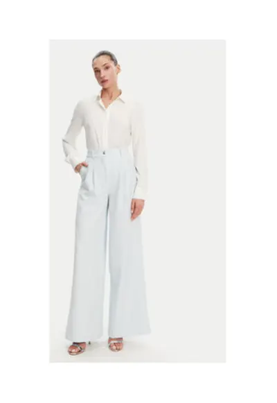 Pantaloni palazzo cu talie inalta