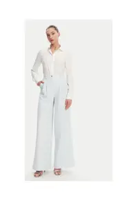 Pantaloni palazzo cu talie inalta